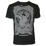 Rammstein Herren T-Shirt Waidmanns Heil, Offizielles Band Merchandise Fan Shirt Charcoal mit grauem Front Print (S)