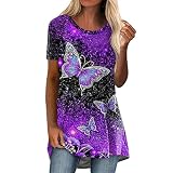 Tshirts Damen GröS Damen GroßE GrößEn Sommer Bluse Weiß T-Shirt Damen Schwarz Bluse Damen GroßE GrößEn Bluse Mit Gummizug Am Saum Shirt Damen Langarm Oversize Shirt Oberteile Cool Bluzen F