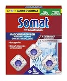 Somat Maschinenreiniger Tabs, Maxipack, 12 Stück, hygienisch und sauber, ohne extra Spülgang, gegen Fett und Kalk