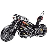 MBKE Technic Bausteine Motorcycle Model, 451pcs Straßenmotorrad für Harley Davidson Motorrad, Bausteine Konstruktionsspielzeug Kompatibel mit Lego T