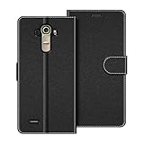 COODIO Handyhülle für LG G4 Handy Hülle, LG G4 Hülle Leder Handytasche für LG G4 Klapphülle Tasche, Schw