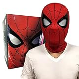 BASMPP Marvel Spider-Man Elektrische Maske, 1:1 Peter Parker Kopfbedeckung Vollgesichtsmaske, Die Größe Der Augen Kann Elektrisch Gesteuert Werden, Film Cosplay Kostüm, Für Jeden Jung