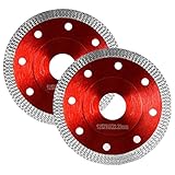 2Stk Diamanttrennscheibe 125mm für Fliesen Feinsteinzeug Super Dünn Diamantscheibe Diamantklinge 125mm x 22,23 für Winkelschleifer F