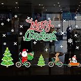 Weihnachten Fensterdeko Für Home Office Weihnachtsschmuck Neujahr 2020 Dekor Weihnachten Schneeflocke Fensterglas Aufkleber Weihnachtsmann Weihnachtsb