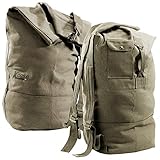 Xcase Jumbo-Rucksack-Tasche: 2er-Set Canvas-Seesäcke 50 Liter, 28 x 25 x 80 cm (Canvas-Seesack-Reisetasche)