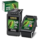 SHEENGO Wiederaufbereitet PG-540XL CL-541XL Druckerpatronen Ersatz für Canon PG540 CL541 XL Multipack Patronen für PIXMA TS5150 TS5151 MG3650 MG3600 MG4250 MX475 MX535 (Schwarz, Farbe, 2er-Pack)
