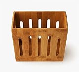 Utensilienhalter Besteckständer Besteckhalter Aufbewahrungsbox aus Bambus - Küchenutensilienkorb - L 19 cm x B 9 cm x T 19