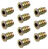 Gedotec Einschraubmuffen Metall Eindrehmuffe mit Abdeckrand | M6 x 15 mm | Einschraubmutter Stahl verzinkt | Gewinde-Muffen Schrauben mit Antrieb: Innensechskant | 100 Stück - Gewinde-Einsatz H