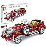 PROTOY Technik Bausteine Auto, Technik Auto Oldtimer Bausatz Kompatibel mit Lego Technic - 617 T