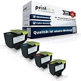 4x kompatible Tonerkartuschen für Lexmark CX410de CX410dte CX410e CX510de CX510dhe CX510dthe 802HK 802HC 802HM 802HY Black Cyan Magenta Yellow Sp