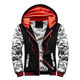 Mymyguoe Fleecejacke Herren Warm Kapuzenpullover,Hoodie Dicker Pullover Jacke Sweatjacke Fleece Kapuzenjacke Classic Sweater Casual Kapuzenpulli Sweatshirt Mit ReißV