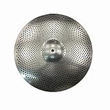 ZENGXUE Crash Cymbal Niedrige Volumen-Becken 8'10' 12'14' 16'16' Splash Silber Silent Stumm-Becken Für Praxis (Color : 16')