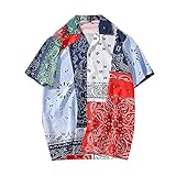 Volksbrauch Hemd T-Shirt Harajuku-Stil Herren Sommer Kurzarmshirt mit Mode Motiv Kurzarm Rundhalsausschnitt Shirt Tee Basic Shirt Casual Sport T-Shirt Männer Freizeit Oberteil Sportshirt Mit Knöp