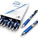 Pentel, EnerGel XM BL77, einschiebbarer flüssiger Gelschreiber, 0,7 mm, 54 % recycelt, 12 Stück b