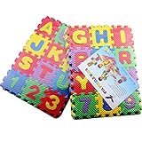 YKSO Baby EVA-Schaum-Puzzle-Spielmatte Kinderteppich, ineinandergreifende Übung Boden Kinder Boden Puzzle Teppich F