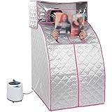 Tragbare Dampfsauna, 2L SPA Dampf Sauna Maschine, Fernbedienung Temperatur 9 Level Temperatur Personal Home Sauna Zelt Heizung Entgiftung Für Reduzieren Von Stress Und Müdigk