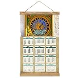 Estland Kirchenuhr Drucken Sie Poster Wandkalender 2021 12 Monate dekorative Malerei hängende Bilder Leinwand Holz 20,4 'x 13,1' GL-Estonia-1717
