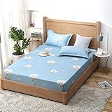 FJMLAY Spannbettlaken extra weich, umweltfreundlich,Bedruckte Spannbettlaken aus Baumwolle, rutschfeste Schutzmatte für Schlafzimmer Apartment Hotel-X_180cmx220