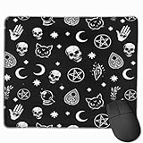 Schädel katze mond gothic muster mauspad rutschfeste gummi gaming mauspad rechteckige mauspads für computer desktops laptop