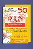 Grußkarte 50 Geburtstag Karte Humor Applikation Erfrischungstuch C6 Plus 4 Stick