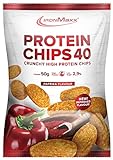 IronMaxx Protein Chips 40 High Protein Low Carb, Geschmack Paprika, 10x 50 g Beutel (10er Pack)