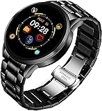 BZYZ Smartwatch, mit Pulsmesser/Pulsoximeter/Blutsauerstoffmonitor/Blutdruckmonitor, Fitnesstracker, wasserdichtem IP67 Schrittzähler(B)