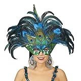 Orlob Paradiesvogel Pfau Maske zum Kostüm Karneval Fasching