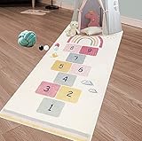 SHACOS Kinderteppich Baumwolle Weich Spiel-Teppich Für Kinderzimmer Waschbarer rutschfest Babyzimmer Krabbelunterlage Mädchen Jungen Spielmatte 80x160