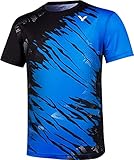 VICTOR Unisex T-Shirt T-10000 TD M - blau-schwarz - blau-schwarz, M