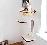 SILVIO DESIGN, Katzen-Kletterwand 4-teilig beige-braun, 21877.000