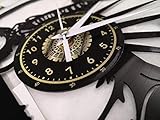 hxjie Vinyl-Wanduhr Köln Retro-Stil Kreative Klassische Handgefertigte Kunstwerke Geeignet für Kinder Erwachsene Schlafzimmer Dekoration Vinyl-Wanduhr 12 Zoll-Kein LED-L