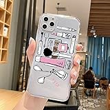 Kosmetisches Make-up Transparente Telefonhülle Für iPhone 12 11 Pro XS MAX XR 8 7 6s Plus se2020 Klare TPU-Rückseite für iP5 5s SE 9637