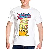 Adventure Time Herren Pancakes T-Shirt, weiß, L