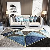 Teppich Teppich Boden deko Schlafzimmer Teenager Blau braun schwarz geometrisch dreieckmuster Graffiti gelbe liniendekoration Kinder Teppich mädchen 50x80