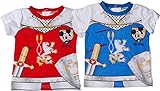 Disney Micky Maus - T-Shirt - 2er Pack - Der kleine Ritter - Rot/Blau/Mehrfarbig
