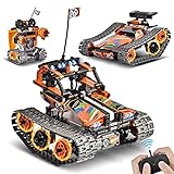 Sillbird STEM Bauset mit Fernbedienung für Jungen 8-12, Wissenschaft Lernen Bildung Bausteine für Kinder, 3 in 1 Tracked Racer RC Auto/Tank/Roboter Spielzeug Geschenk-Sets für Jungen M