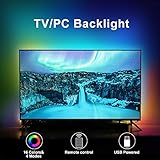 LED-TV-Hintergrundbeleuchtung, 100 cm RGB-TV-Streifen-Set, mit Fernbedienung, USB-betriebene Schrägbeleuchtung für 61 - 152 cm (24 - 60 Zoll) Fernseher, PC-Monitor und Heimk