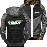 Herren Sweatshirt Kapuze Jacke Mit Durchgehendem Reißverschluss Winterdicke Warme Outwear Mäntel Lässig Plus Size Hoodie Sweatshirt Pullover FENDT Baseball Uniform,dunkelgrau,L
