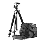 Mantona Premium Scout 2in1 Set inkl. Fototasche Premium und Kamerastativ Scout für DSLR- und Systemk