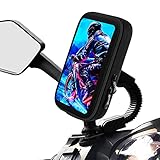 Handyhalterung motorrad roller wasserdicht befestigung am Rückspiegel mit wasserdichter Handytasche für handys bis zu 7' Bildschirm motorrad handyhalterung handy