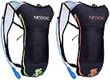 Neboic 2Packs Trinkrucksack mit 2L Trinkblase Trinksystem Hydration Backpack Wasser Rucksack Wasser Blase Laufrucksack Trinksystem für Radfahren/Wandern/Klettern B