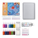 ZHINTE Kunst Kind Wasserbasierte Kunstfarbe Set DIY Malerei auf Wasser Set aus 6 Farben Acrylfarb