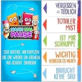 500x Lustige Haftnotizen - die bunten Klebezettel (10x50 Blatt) sind die Geschenk Idee für Studenten u. Büro Kollegen - die Sticky Notes u. Page Marker sind das Bürozubehör zum lernen u. mark