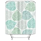 X-Labor Streifen Motiv Duschvorhang Wasserdicht Stoff Anti-Schimmel inkl. 12 Duschvorhangringe Waschbar Badewannevorhang 240x200cm (240 * 200cm (B*H), Muster-M)