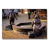 CALVENDO Premium Textil-Leinwand 90 x 60 cm Quer-Format Meerbusch Lank-Latum, Leinwanddruck von Michael Fahrenb