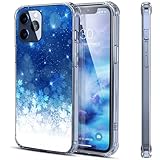 Winter Schnee Hintergrund iPhone 12 Pro Clear Case Kompatibel für 12 Pro Stoßfest Schutzhülle Cover Soft Rubber Bumper Phone Case 6,7 Z