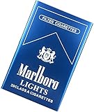 XIAOXIA Black Camel Zigarettenetui, wasserdicht und druckbeständig, tragbar, Metall, Aluminium-Legierung, automatisch, für 20 Zigaretten (Farbe: Blau, Größe: Marlboro)