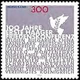 FGNDGEQN Briefmarken Weißrussland Deutschland 1999 Hague Frieden trifft 100. Jubiläums-Taube 1 Neuer ausländischer Stemp