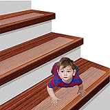 15 x Antirutschstreifen Treppe Set Anti Rutsch Selbstklebende Stufenmatten Transparent Rutsch Streifen als Rutschschutz Treppenstufen Matten 10cm x 61