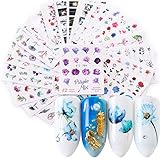 Nagelsticker, Kapmore 24 PCS Nagel Sticker Nail Art Sticker Nagelsticker Selbstklebend Kunst Aufkleber Maniküre Weihnachten Deko (1)